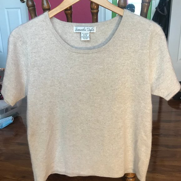 Samantha Taylor vintage tan cashmere sweater - Picture 1 of 2